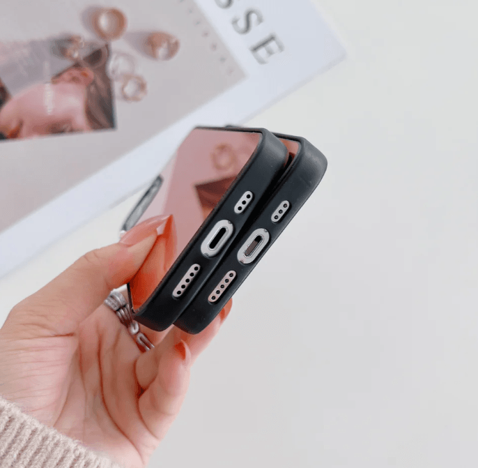 iPhone 13 Premium Mirror Reflective Phone Cover - Rose Gold - Guleel