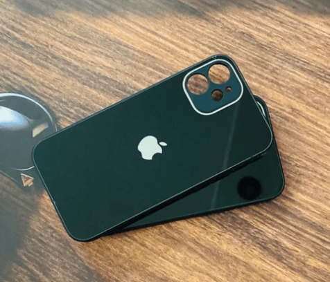 iPhone 12 Mini Premium Glass Finish Case - Black - Guleel