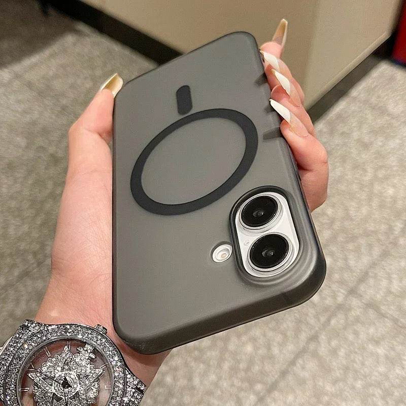 Premium Matte Magsafe Silicone Case Cover - Black - Guleel