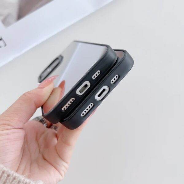 iPhone 13 Pro Premium Reflective Mirror Glass Case -Silver - Guleel