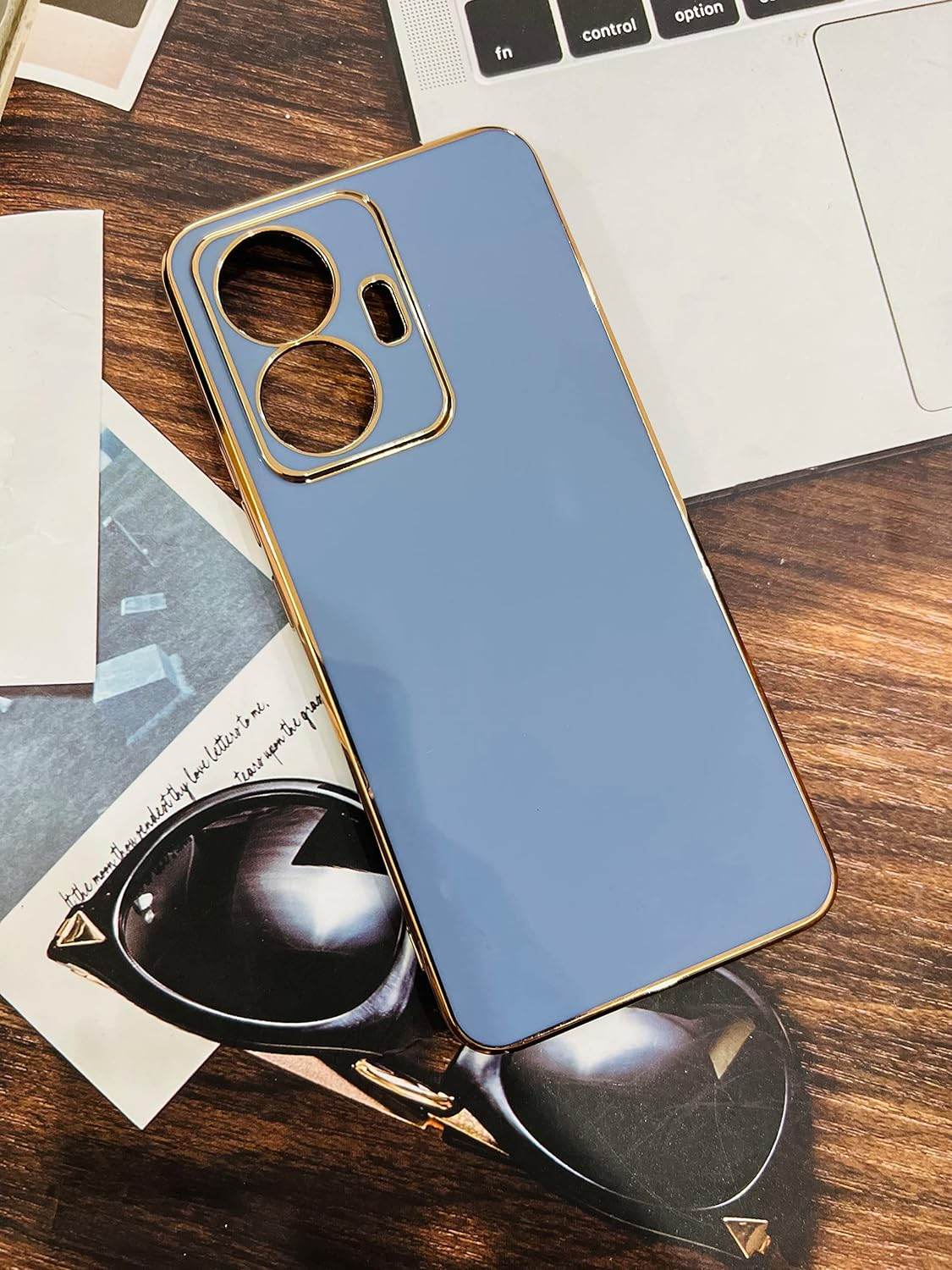 Vivo T1 44W 4G Premium Silicon Case Cover - Blue - Guleel
