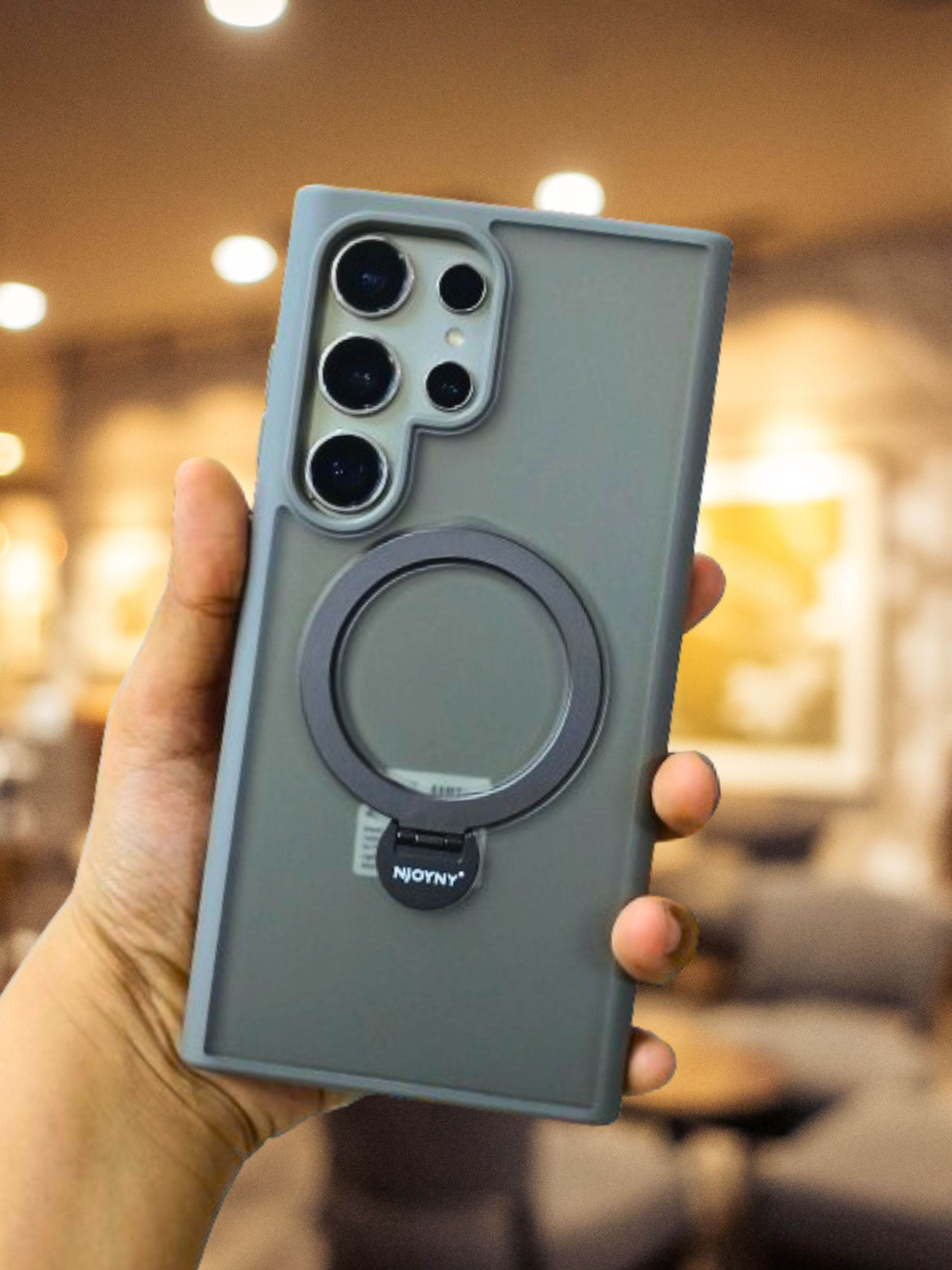 Samsung Galaxy S24 Ultra Premium Rotatable Magnetic Ring Kickstand Case - Guleel