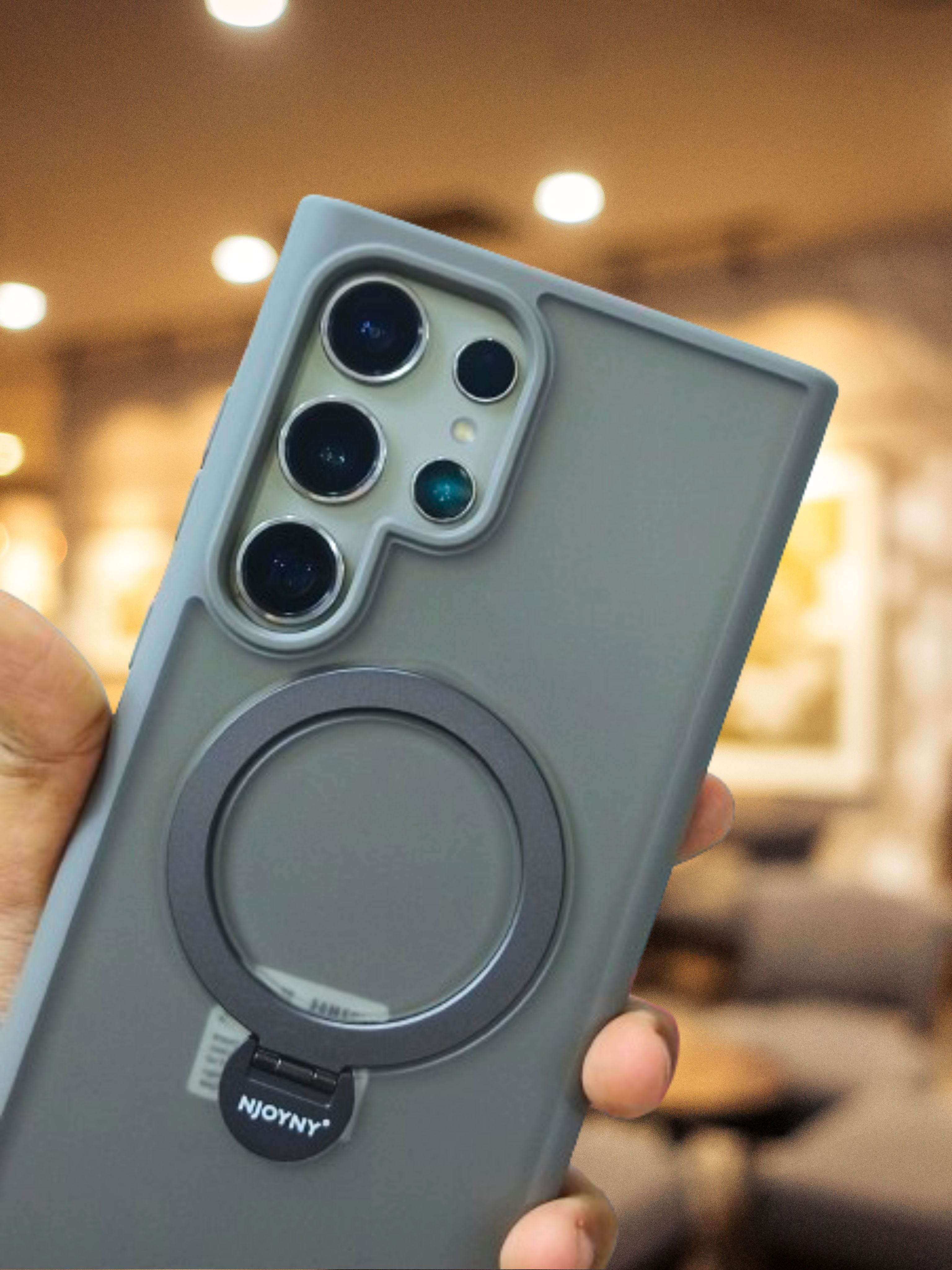 Samsung Galaxy S24 Ultra Premium Rotatable Magnetic Ring Kickstand Case - Guleel