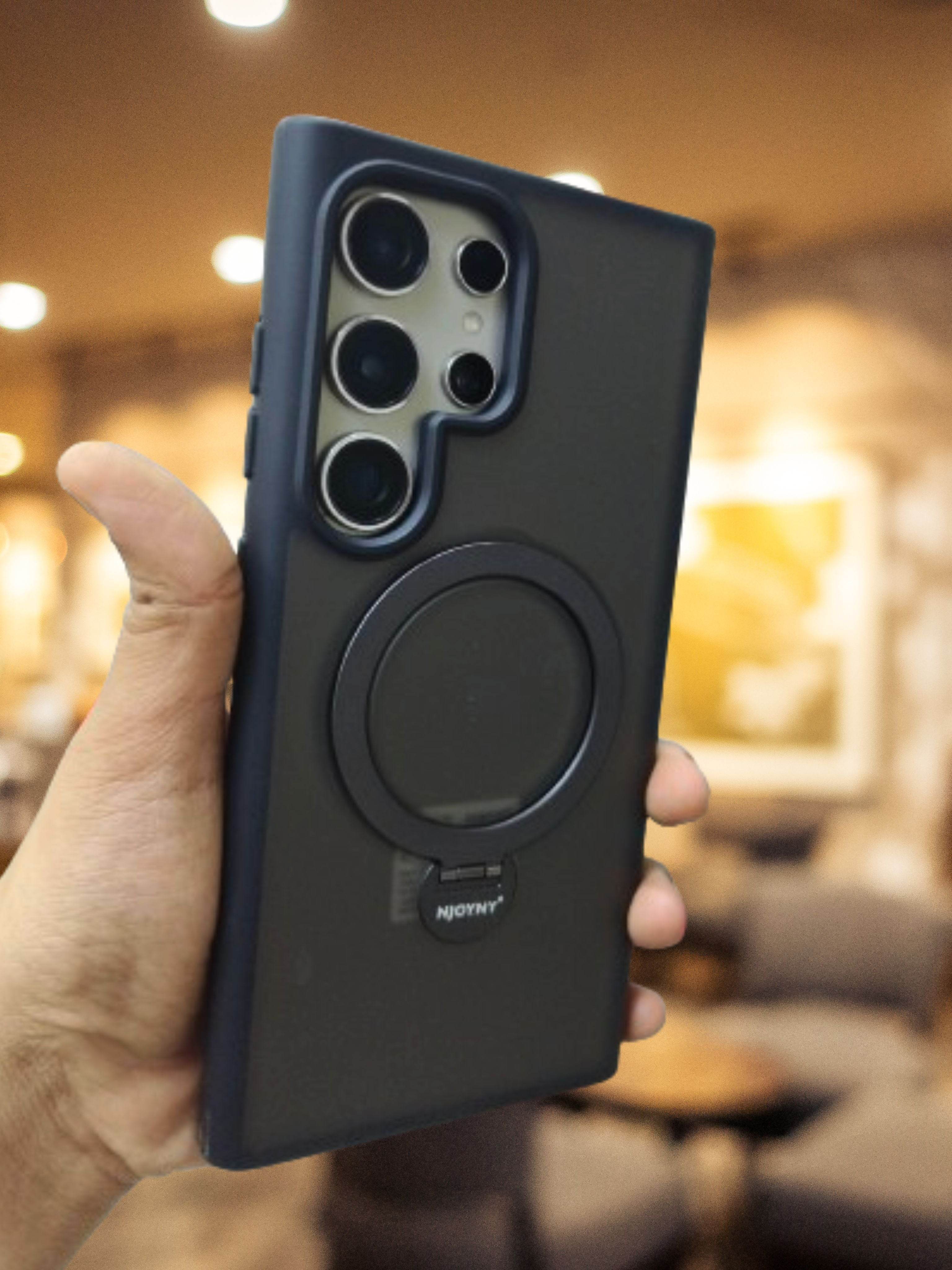 Samsung Galaxy S24 Ultra Premium Rotatable Magnetic Ring Kickstand Case - Guleel