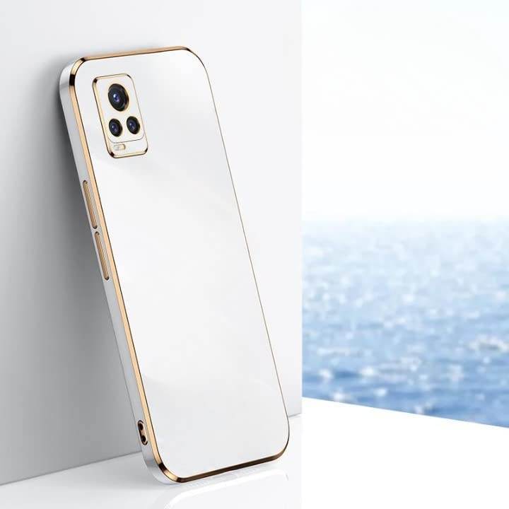 Vivo V20 Premium Silicon Case Cover - White - Guleel