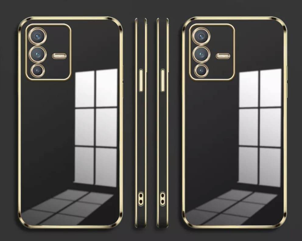 Vivo V23 5G Premium Silicon Case Cover - Black - Guleel