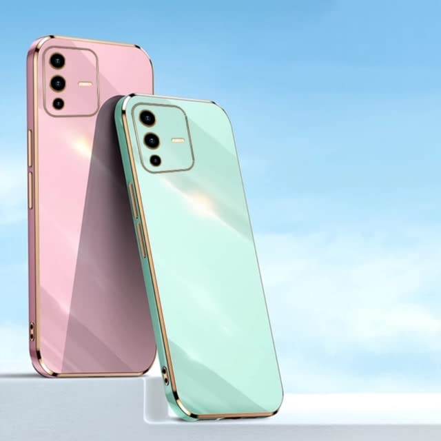 Vivo V23 5G Premium Silicon Case Cover - Mint Green - Guleel