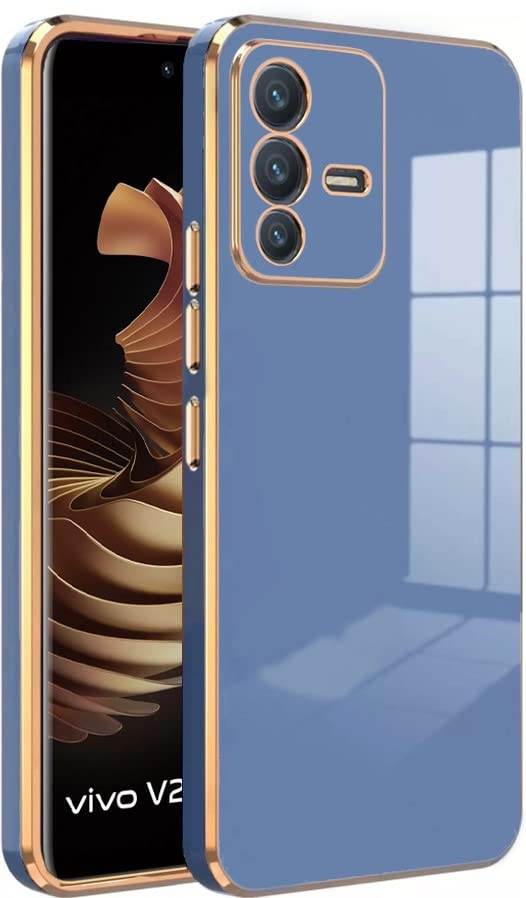 Vivo V23 Pro 5G Premium Silicon Case Cover - Blue - Guleel