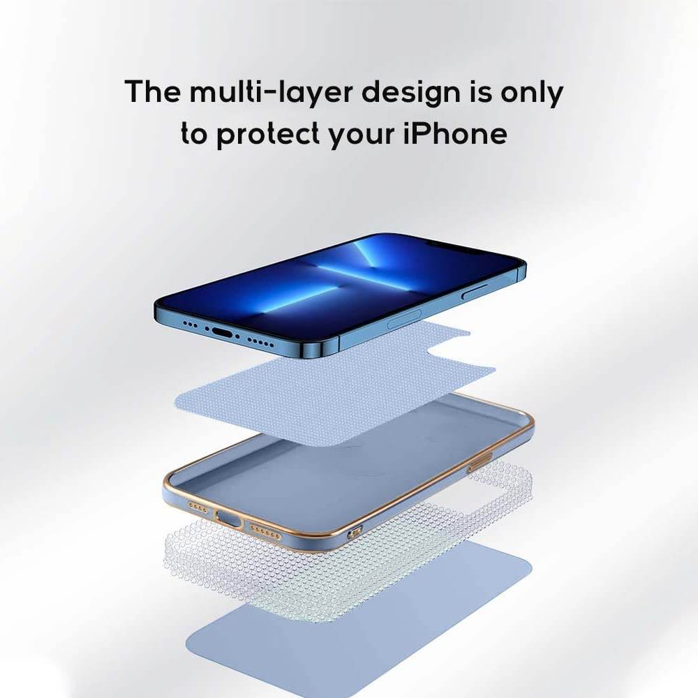 Vivo V23 Pro 5G Premium Silicon Case Cover - Blue - Guleel