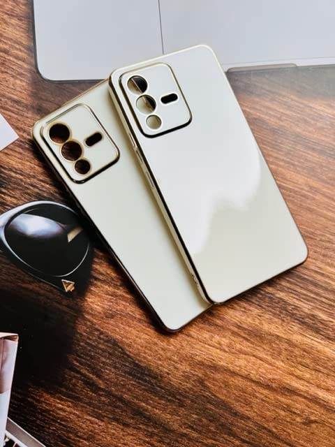 Vivo V23 Pro 5G Premium Silicon Case Cover - White - Guleel