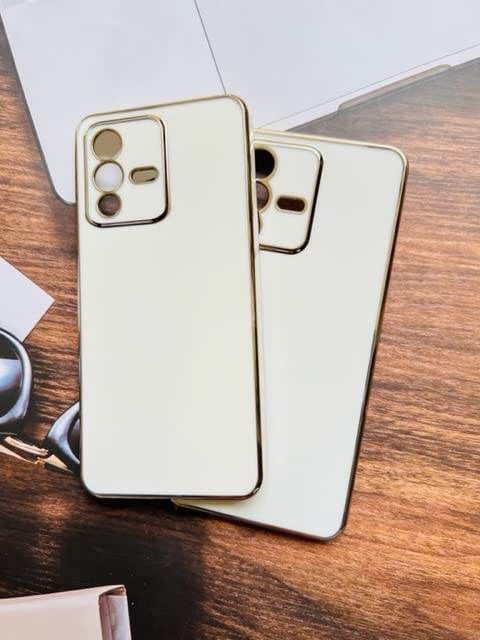Vivo V23 Pro 5G Premium Silicon Case Cover - White - Guleel
