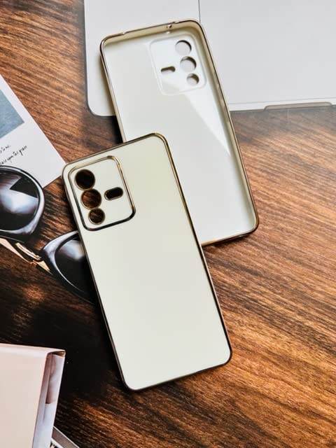 Vivo V23 Pro 5G Premium Silicon Case Cover - White - Guleel