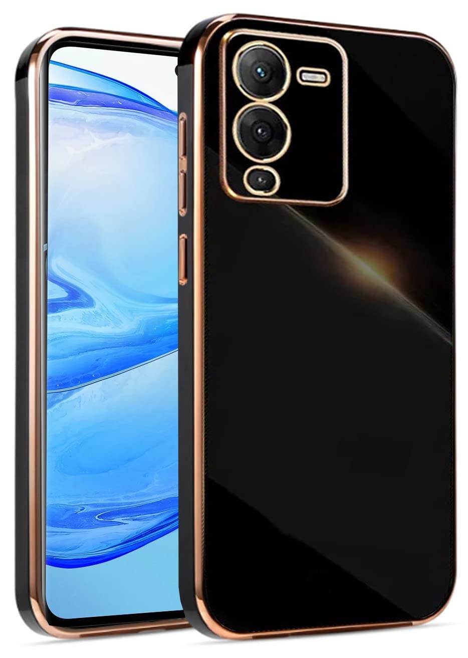 Vivo V25 Pro 5G Premium Silicon Case Cover - Black - Guleel