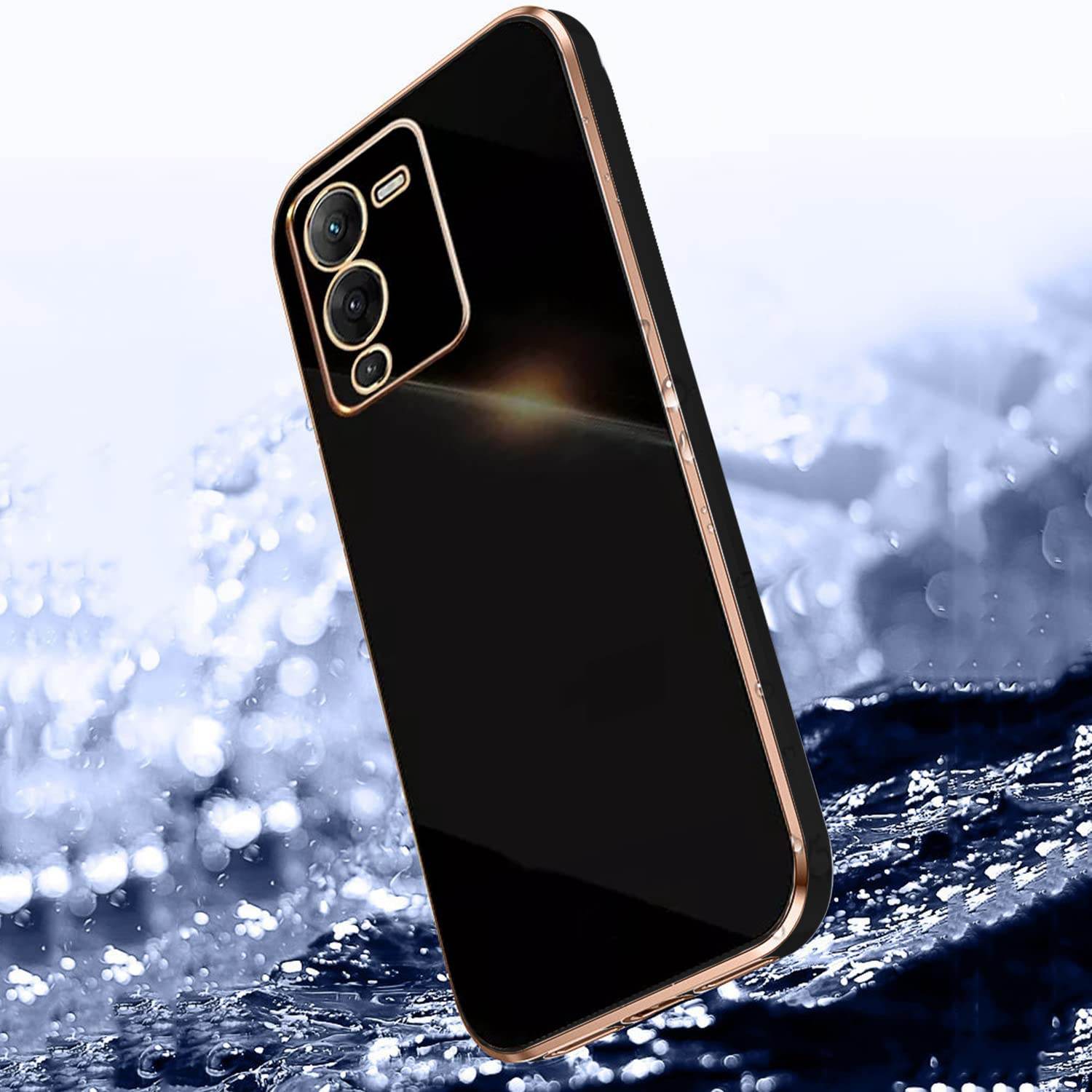 Vivo V25 Pro 5G Premium Silicon Case Cover - Black - Guleel