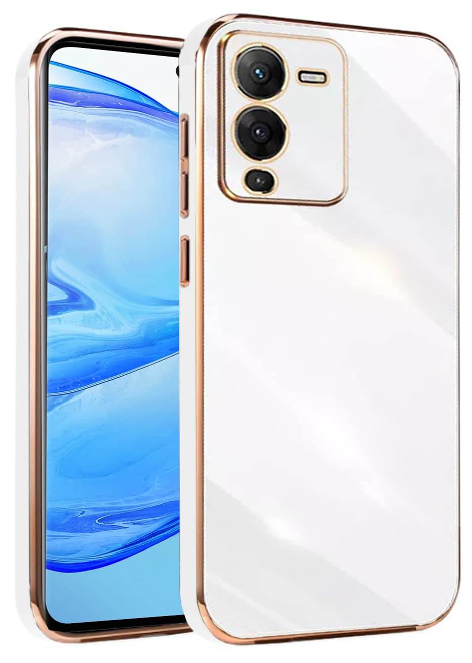 Vivo V25 Pro 5G Premium Silicon Case Cover - White - Guleel