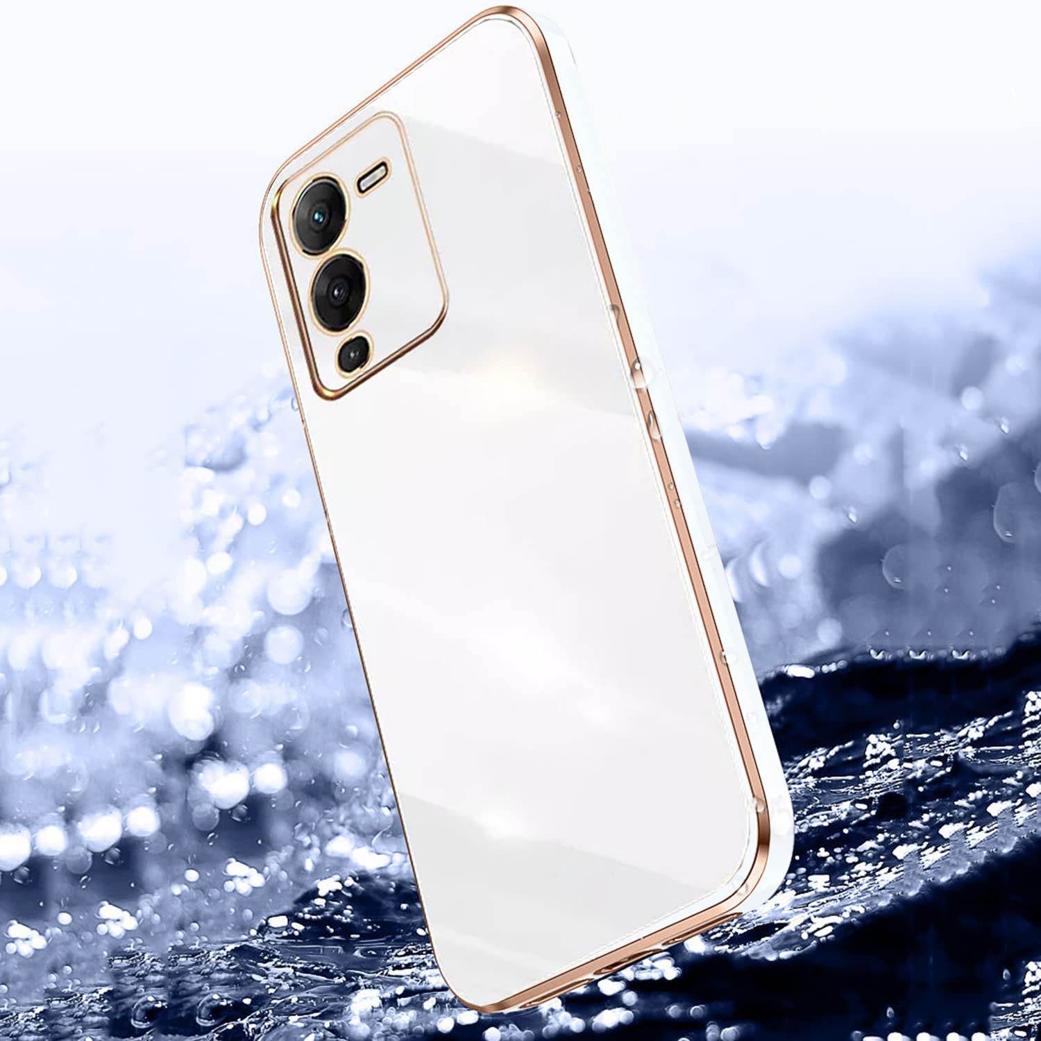Vivo V25 Pro 5G Premium Silicon Case Cover - White - Guleel