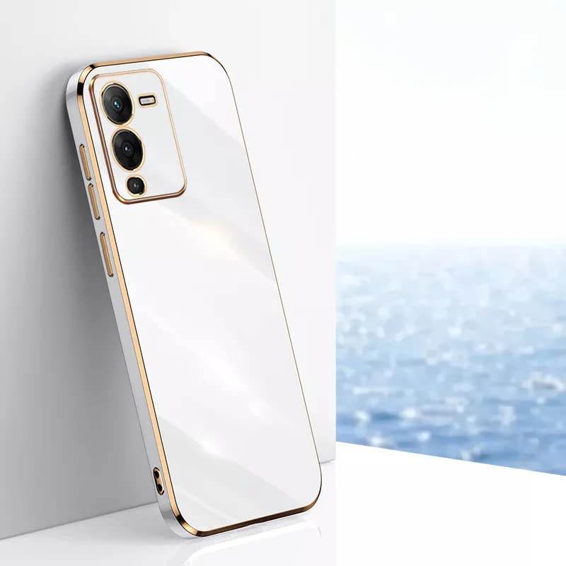 Vivo V25 Pro 5G Premium Silicon Case Cover - White - Guleel