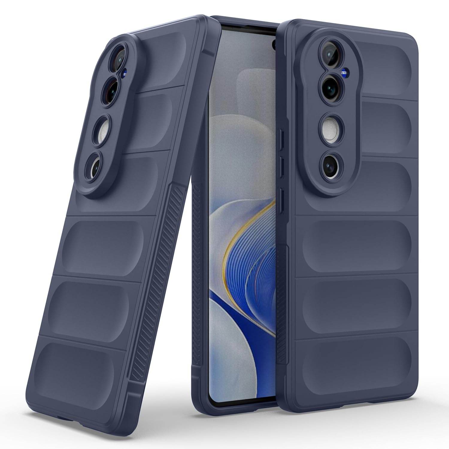 Vivo V40 / V40 Pro Liquid Silicon Back Case- Blue - Guleel