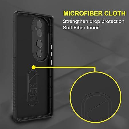 Vivo V40 / V40 Pro Liquid Silicon Back Case- Black - Guleel