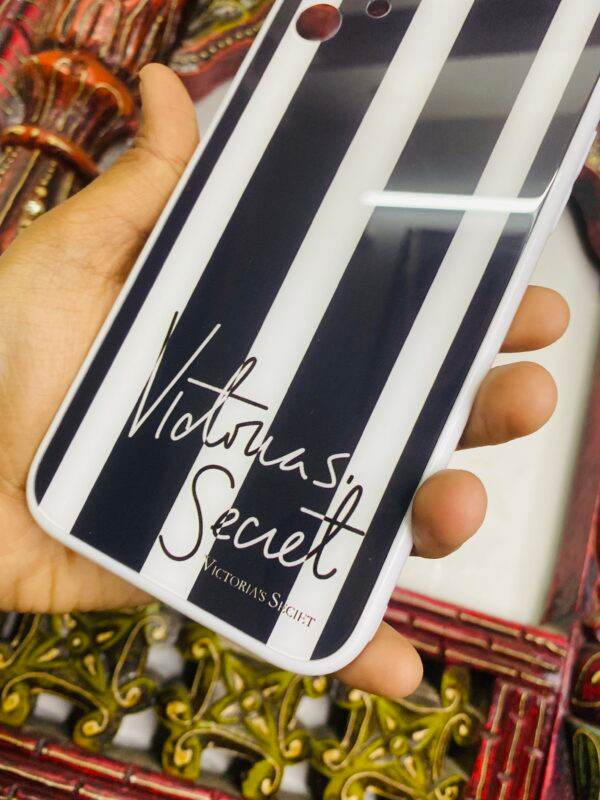 iPhone 12 Premium Mirror Finish Victoria Secret Camera Protection- Black - Guleel