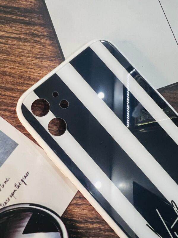 iPhone 12 Premium Mirror Finish Victoria Secret Camera Protection- Black - Guleel