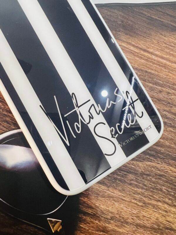 iPhone 12 Premium Mirror Finish Victoria Secret Camera Protection- Black - Guleel