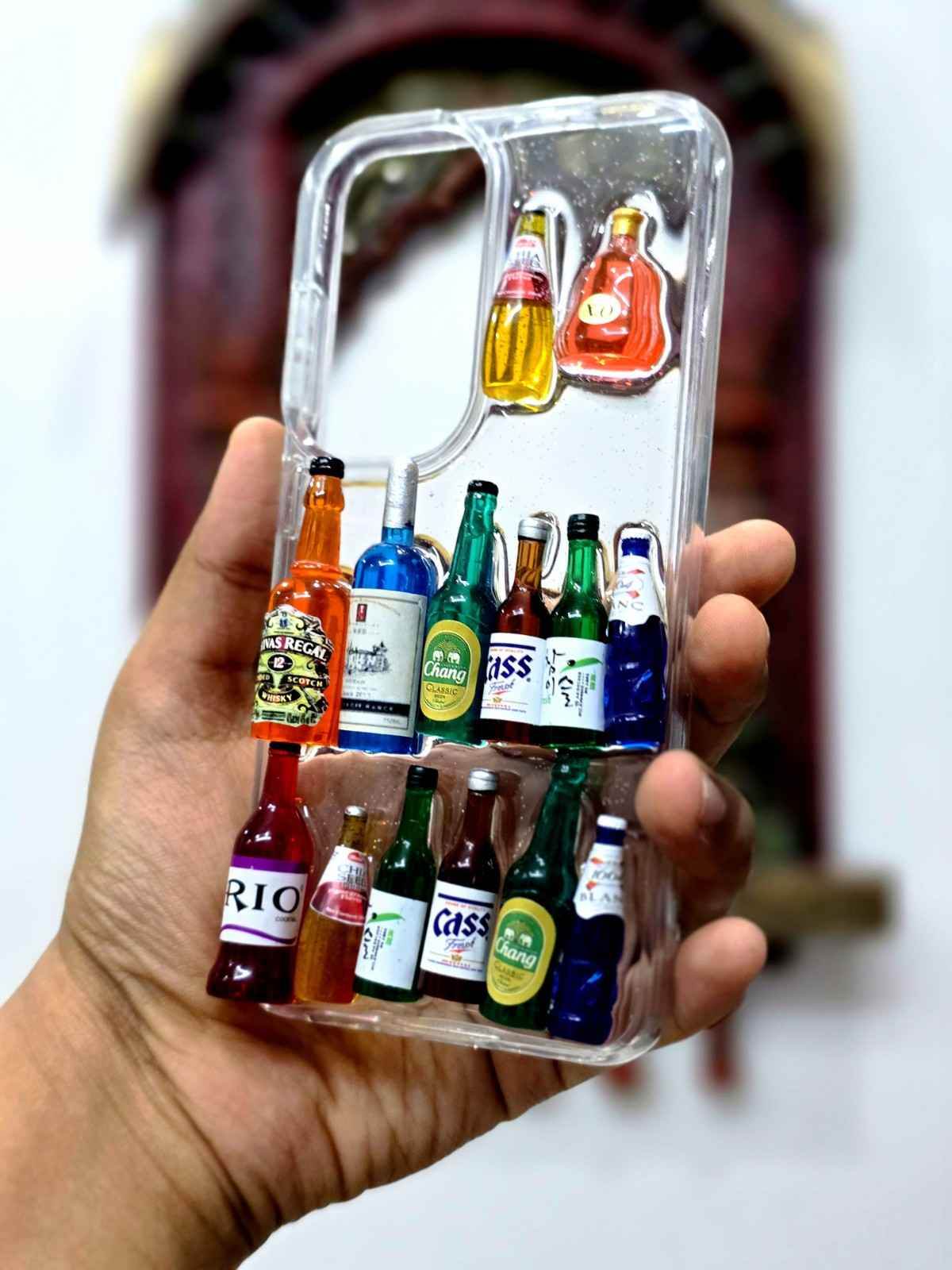 Premium Shockproof 3D Bottles Transparent Case - Guleel