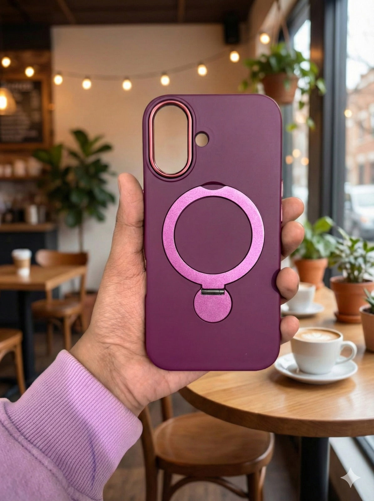 iPhone 16 Premium Shockproof Magsafe Stand Back Cover