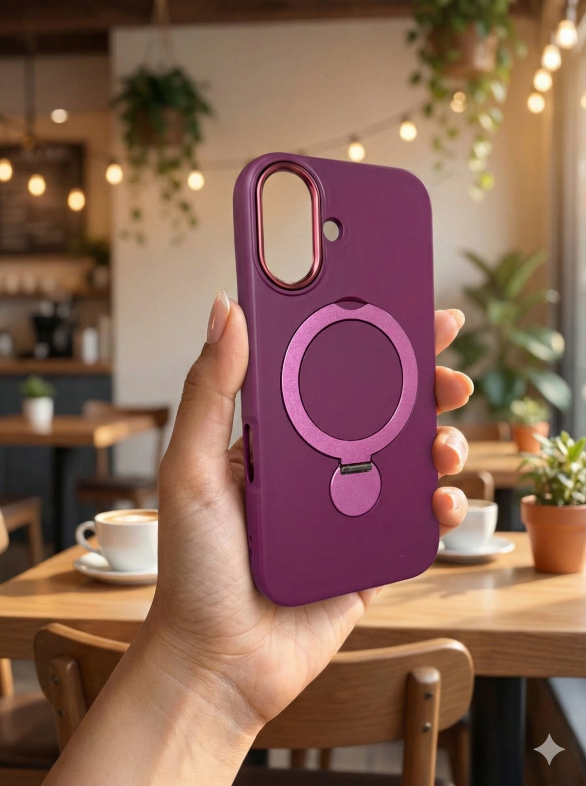 iPhone 16 Premium Shockproof Magsafe Stand Back Cover