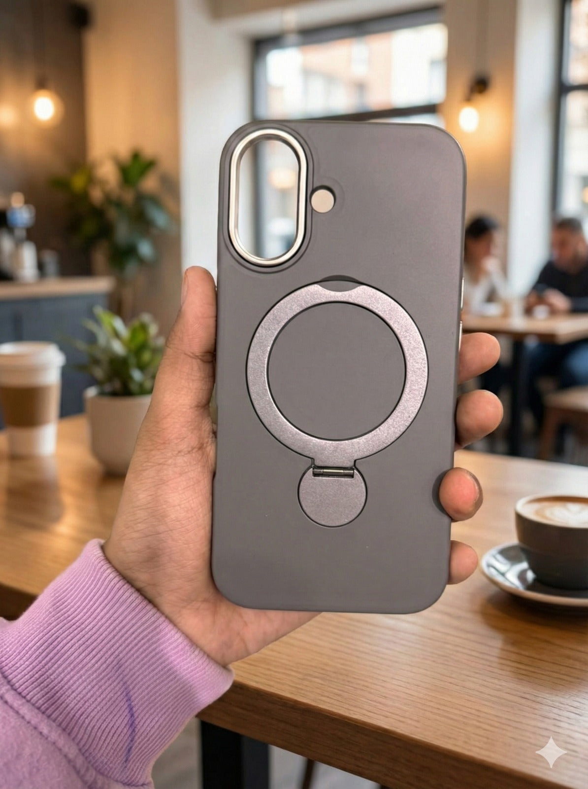 iPhone 16 Premium Shockproof Magsafe Stand Back Cover