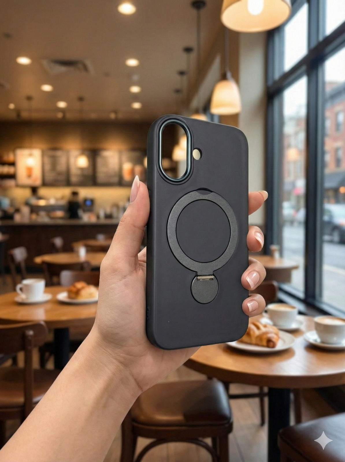 iPhone 16 Premium Shockproof Magsafe Stand Back Cover