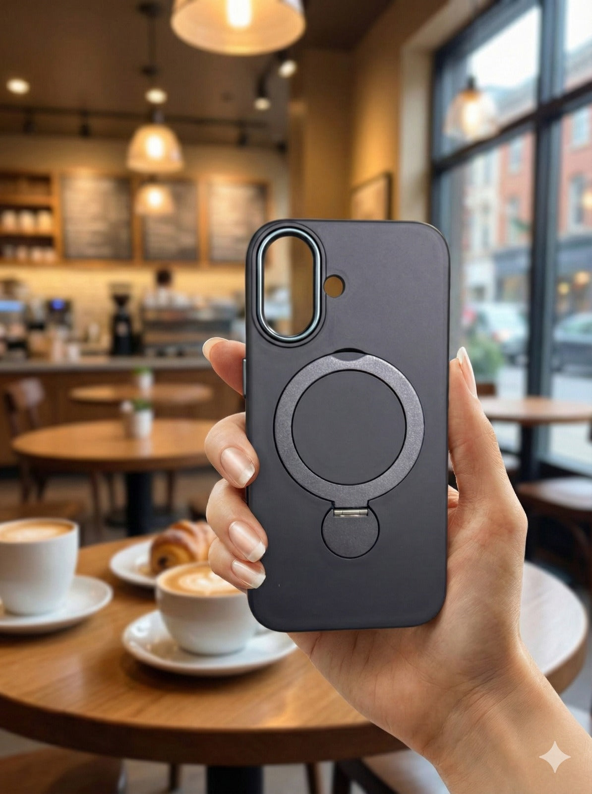 iPhone 16 Premium Shockproof Magsafe Stand Back Cover