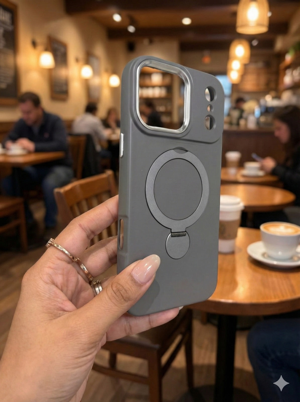 iPhone 17 Pro Max  Premium Shockproof Magsafe Stand Back Cover