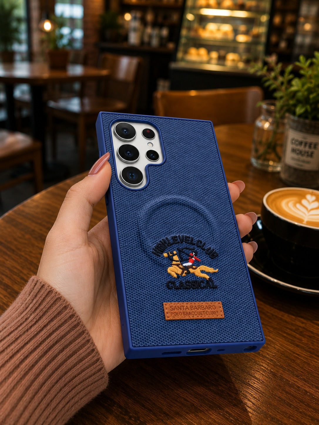 Luxury Polo Horse Leather Case - Blue (Copy)