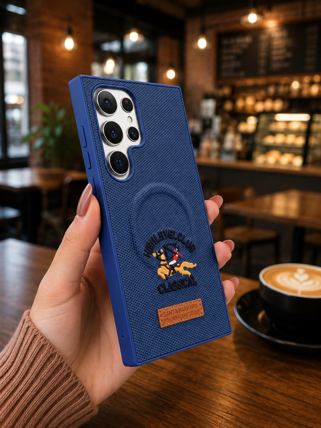 Luxury Polo Horse Leather Case - Blue (Copy)