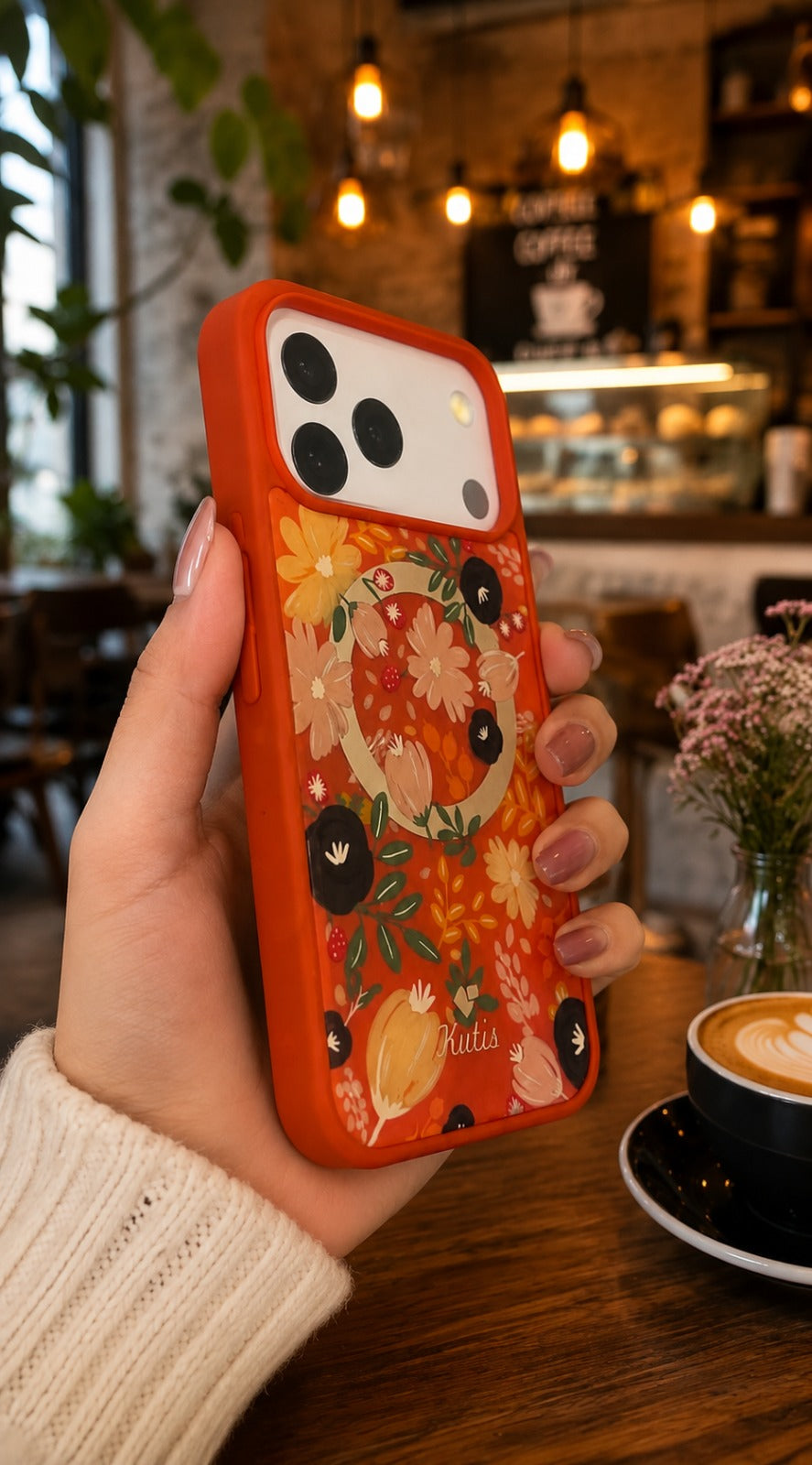Premium Shockproof Flower Printed Magsafe Mobile Cover