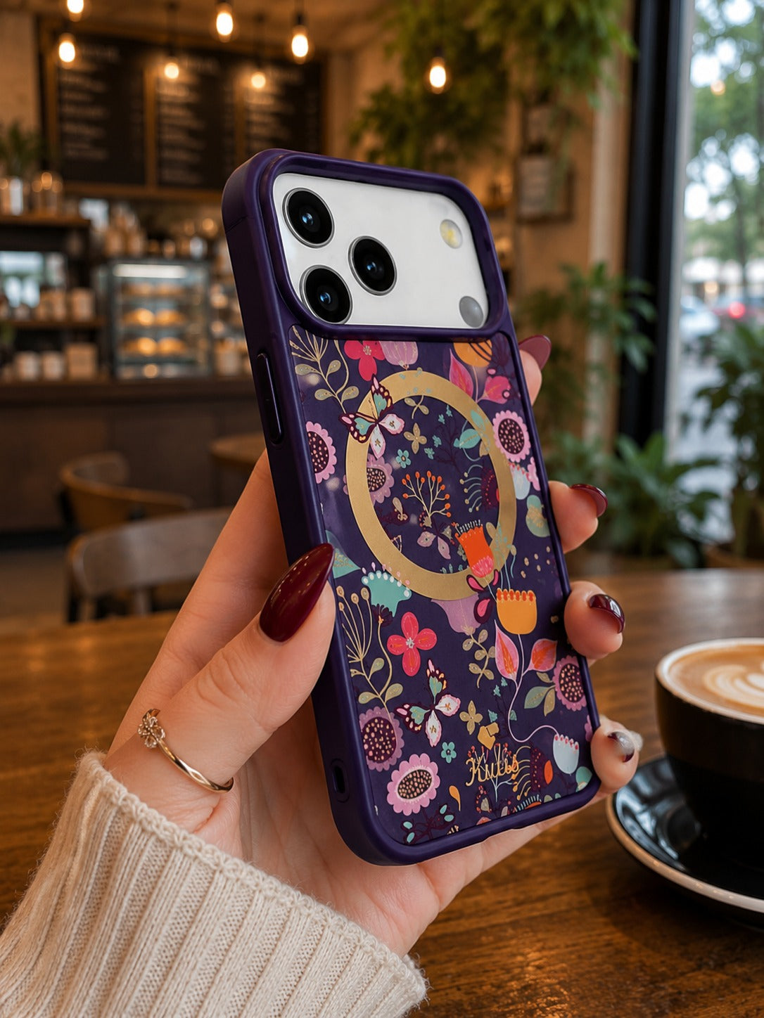 Premium Shockproof Flower Printed Magsafe Mobile Cover