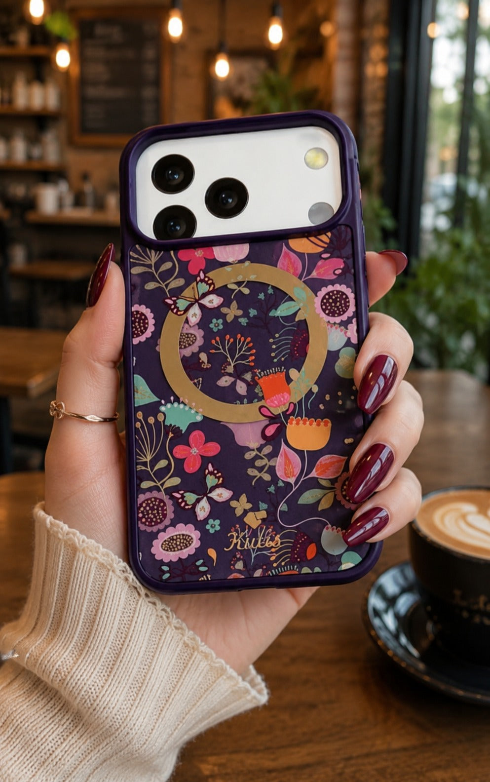 Premium Shockproof Flower Printed Magsafe Mobile Cover