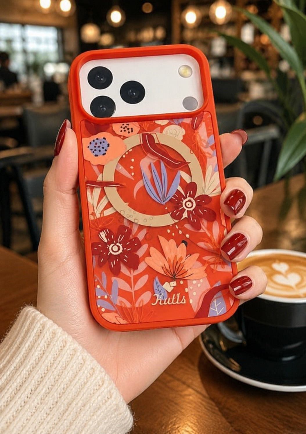 Premium Shockproof Flower Printed Magsafe Mobile Cover