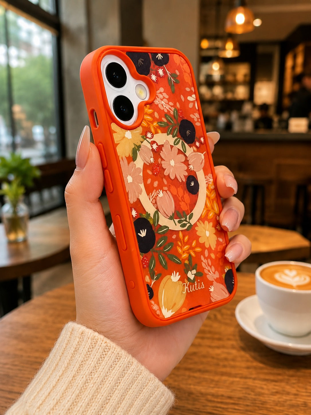 Premium Shockproof Flower Printed Magsafe Mobile Cover