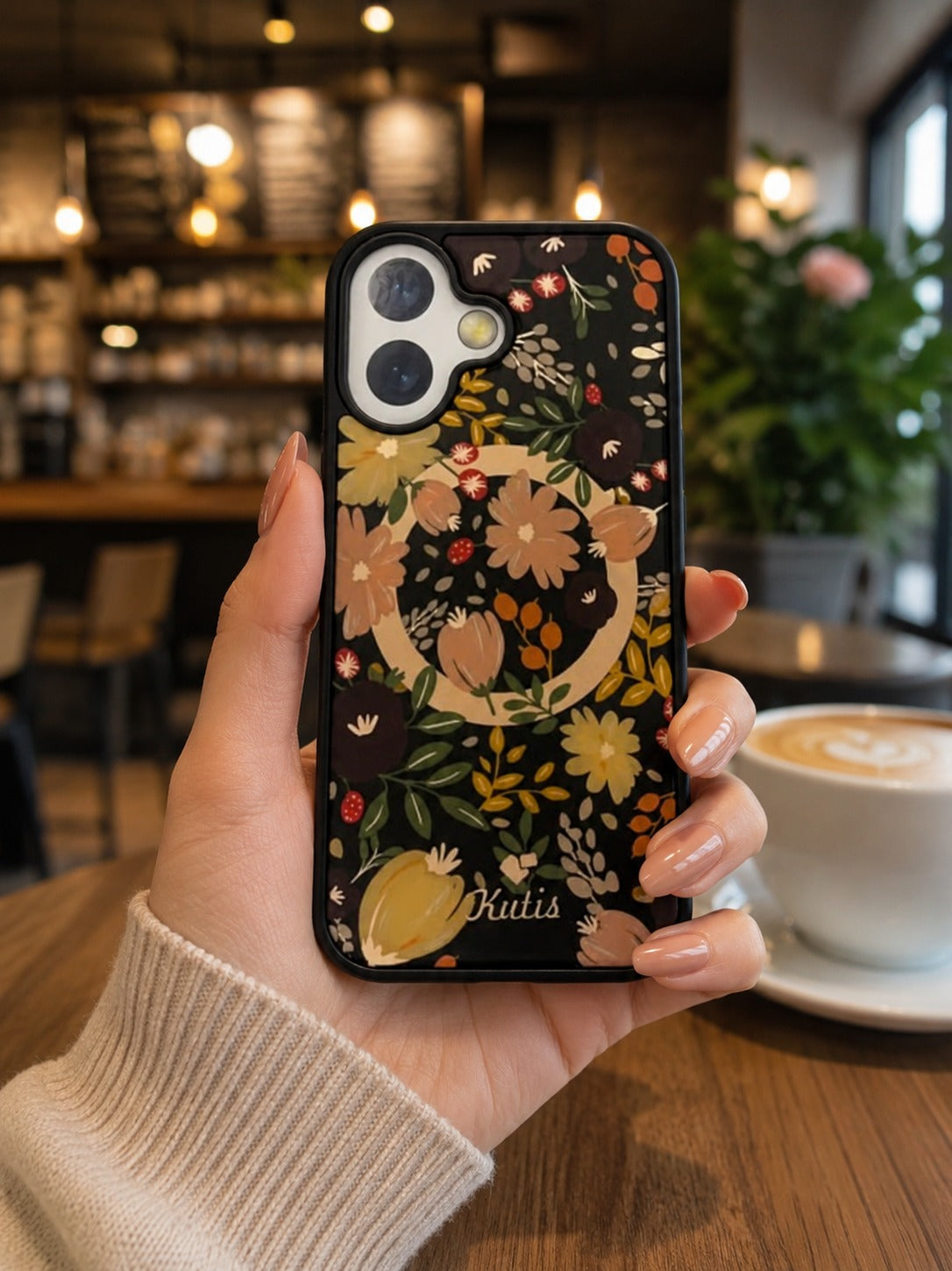 Premium Shockproof Flower Printed Magsafe Mobile Cover