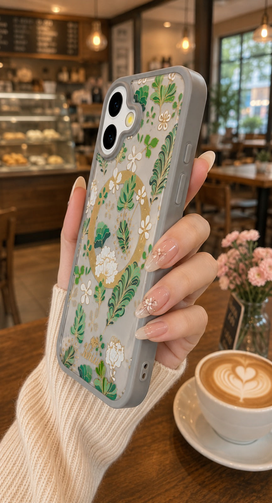 Premium Shockproof Flower Printed Magsafe Mobile Cover
