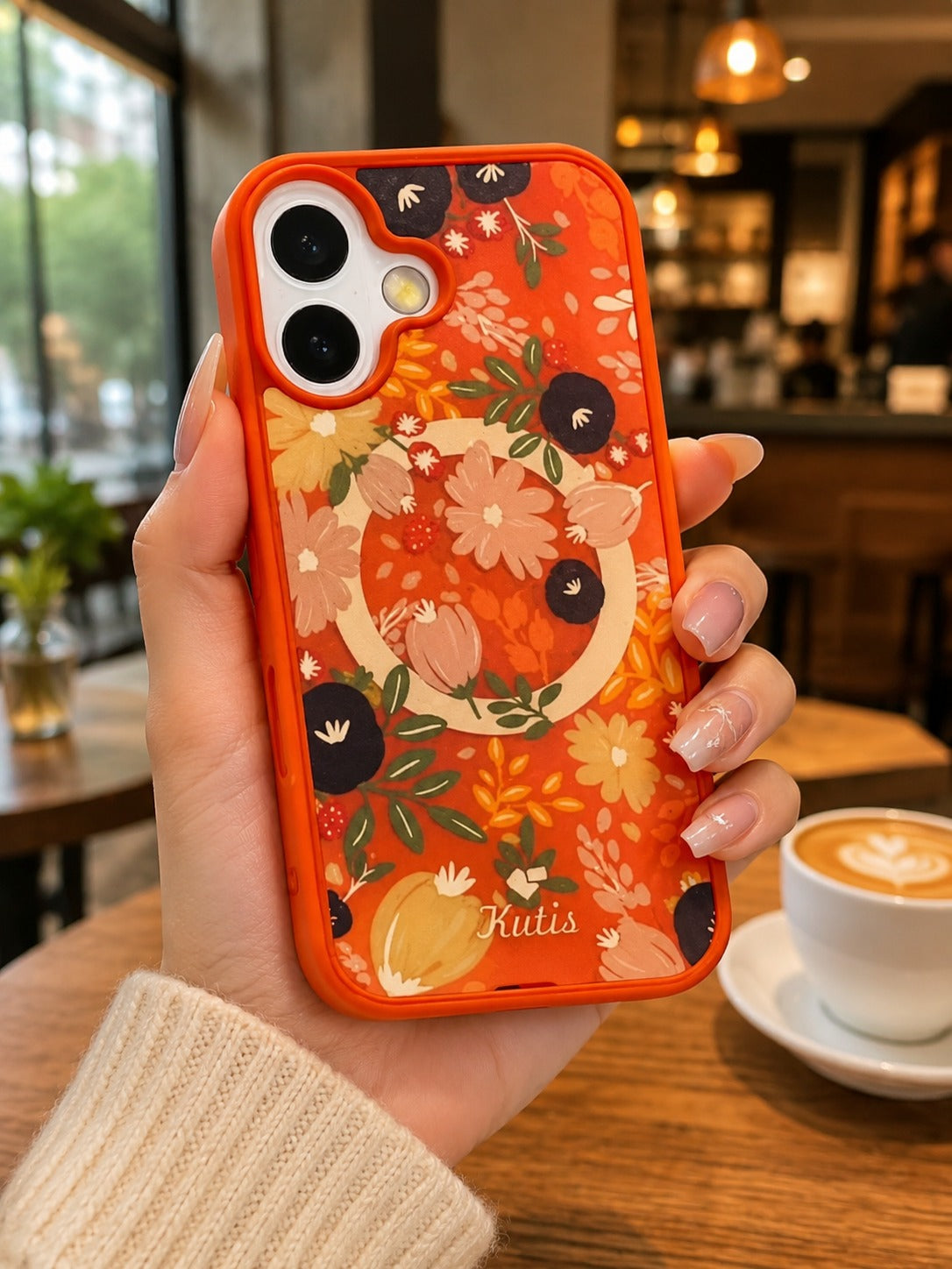 Premium Shockproof Flower Printed Magsafe Mobile Cover