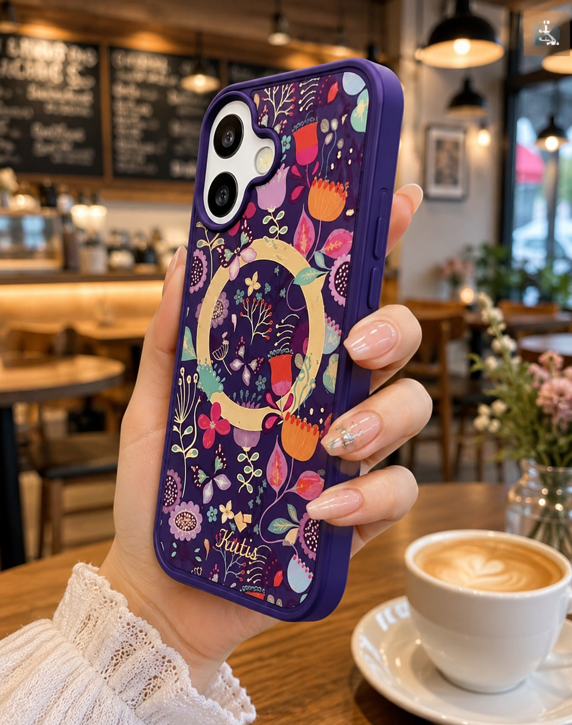 Premium Shockproof Flower Printed Magsafe Mobile Cover