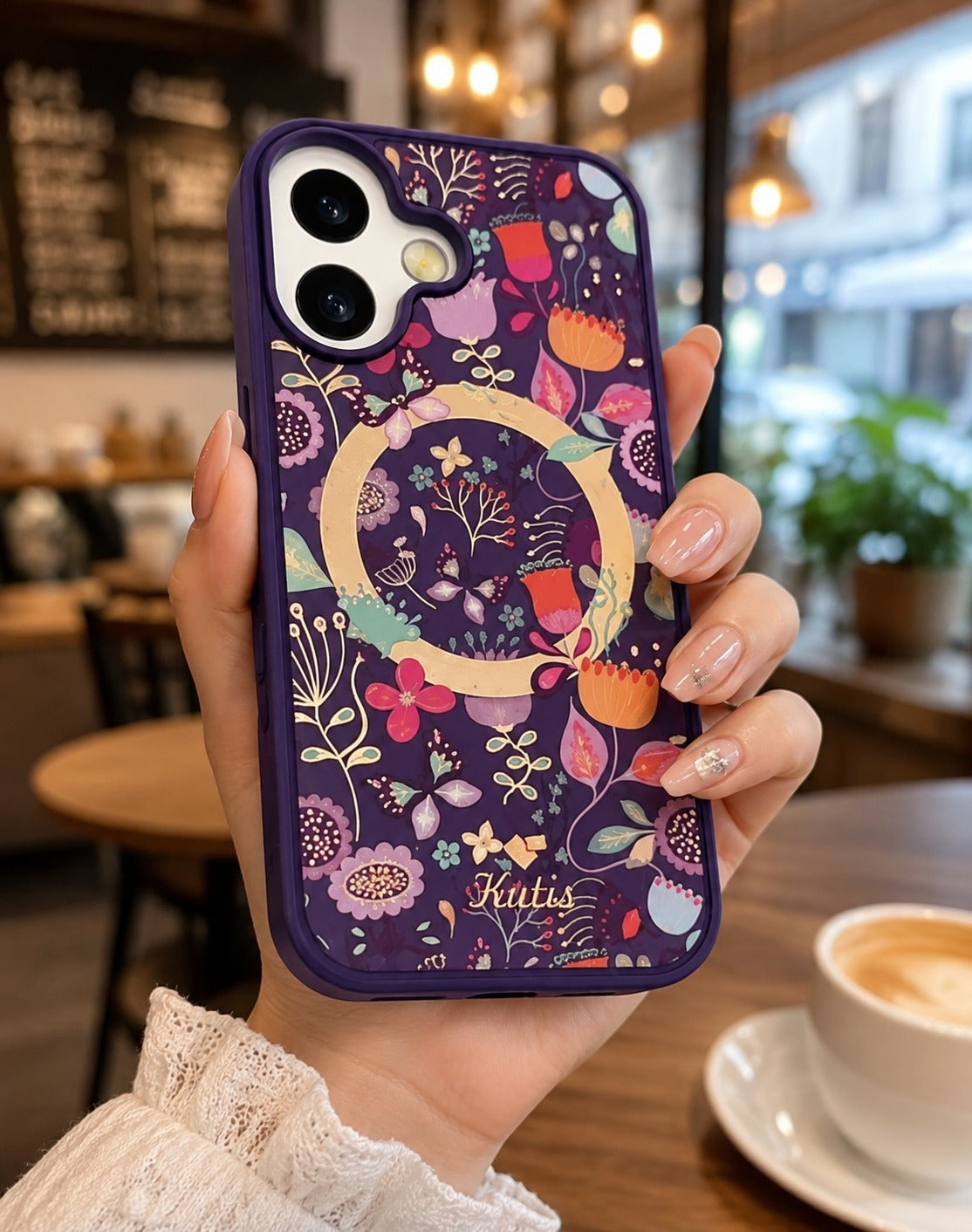 Premium Shockproof Flower Printed Magsafe Mobile Cover