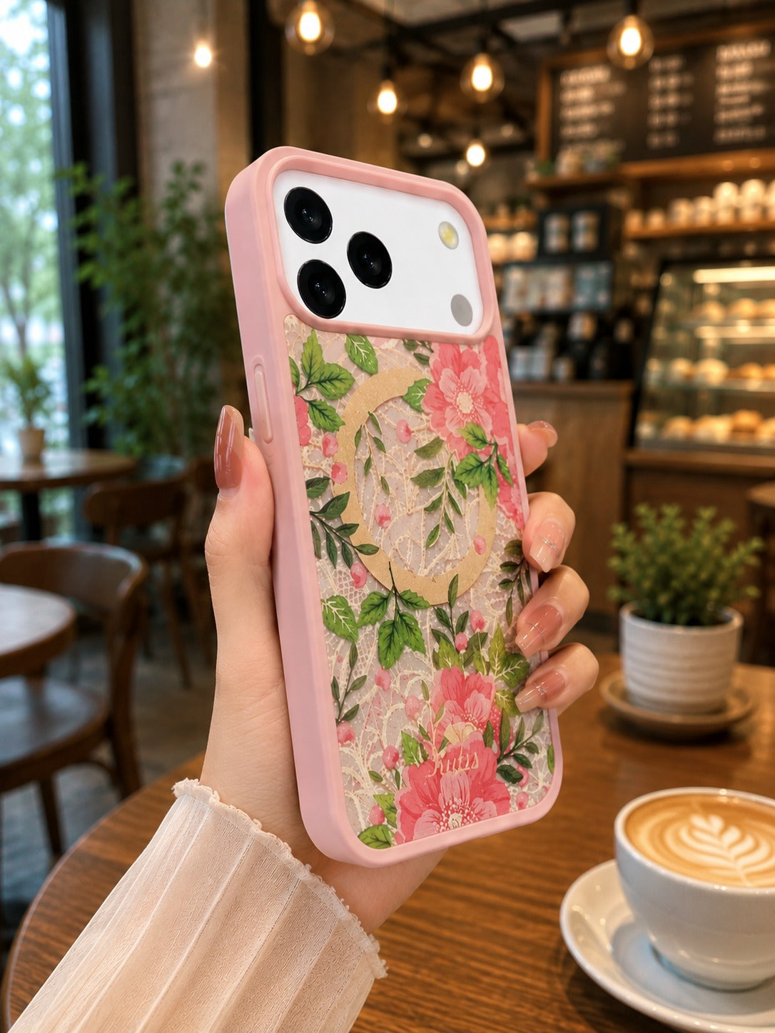 Premium Shockproof Flower Printed Magsafe Mobile Cover