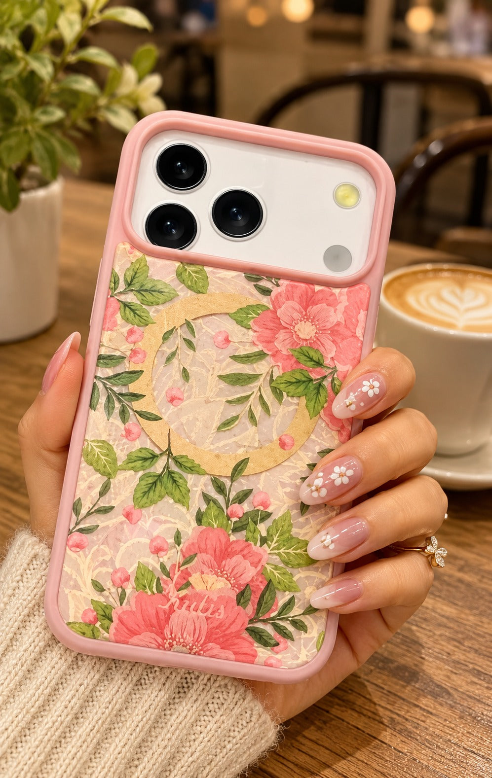 Premium Shockproof Flower Printed Magsafe Mobile Cover