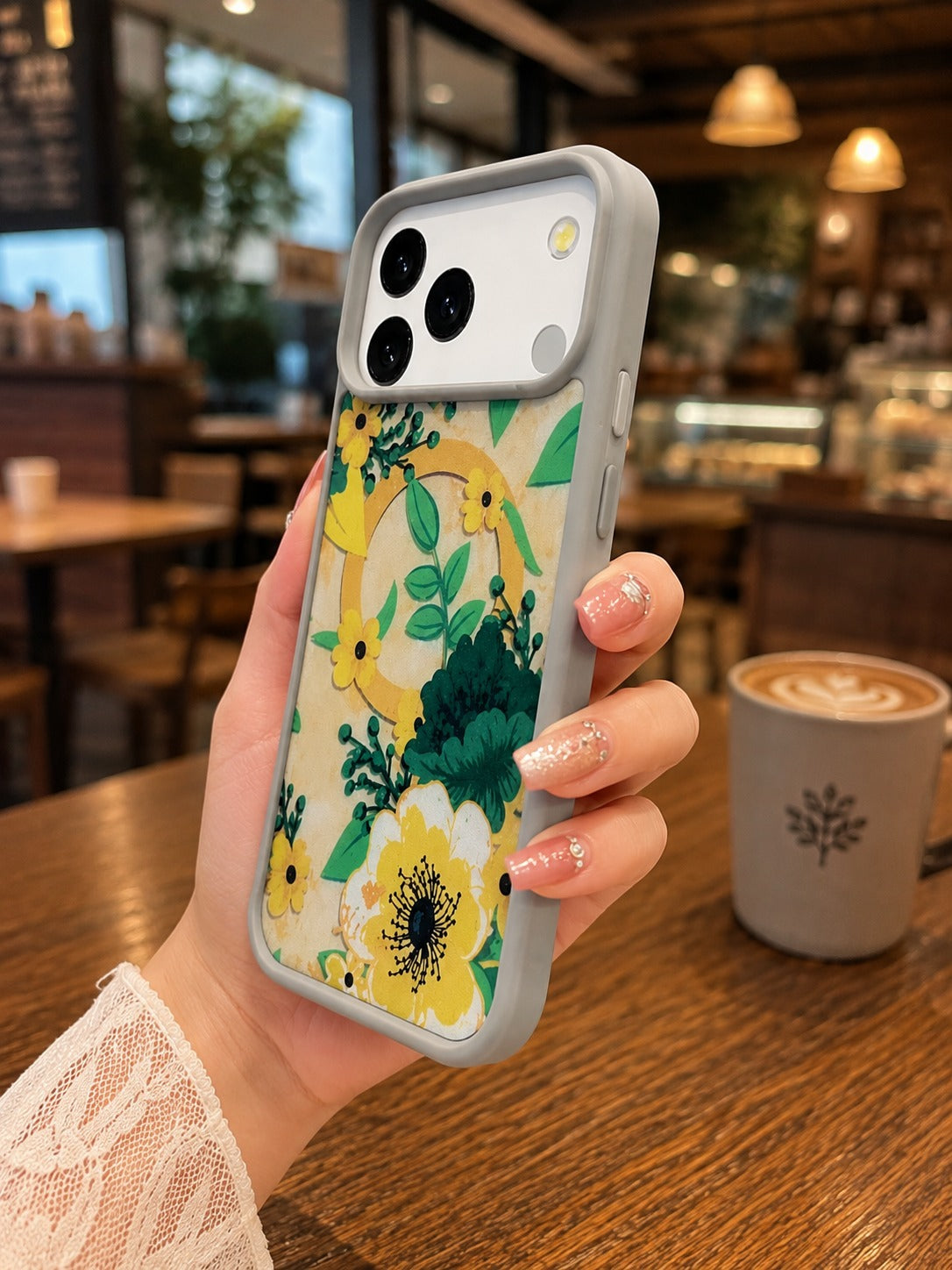 Premium Shockproof Flower Printed Magsafe Mobile Cover