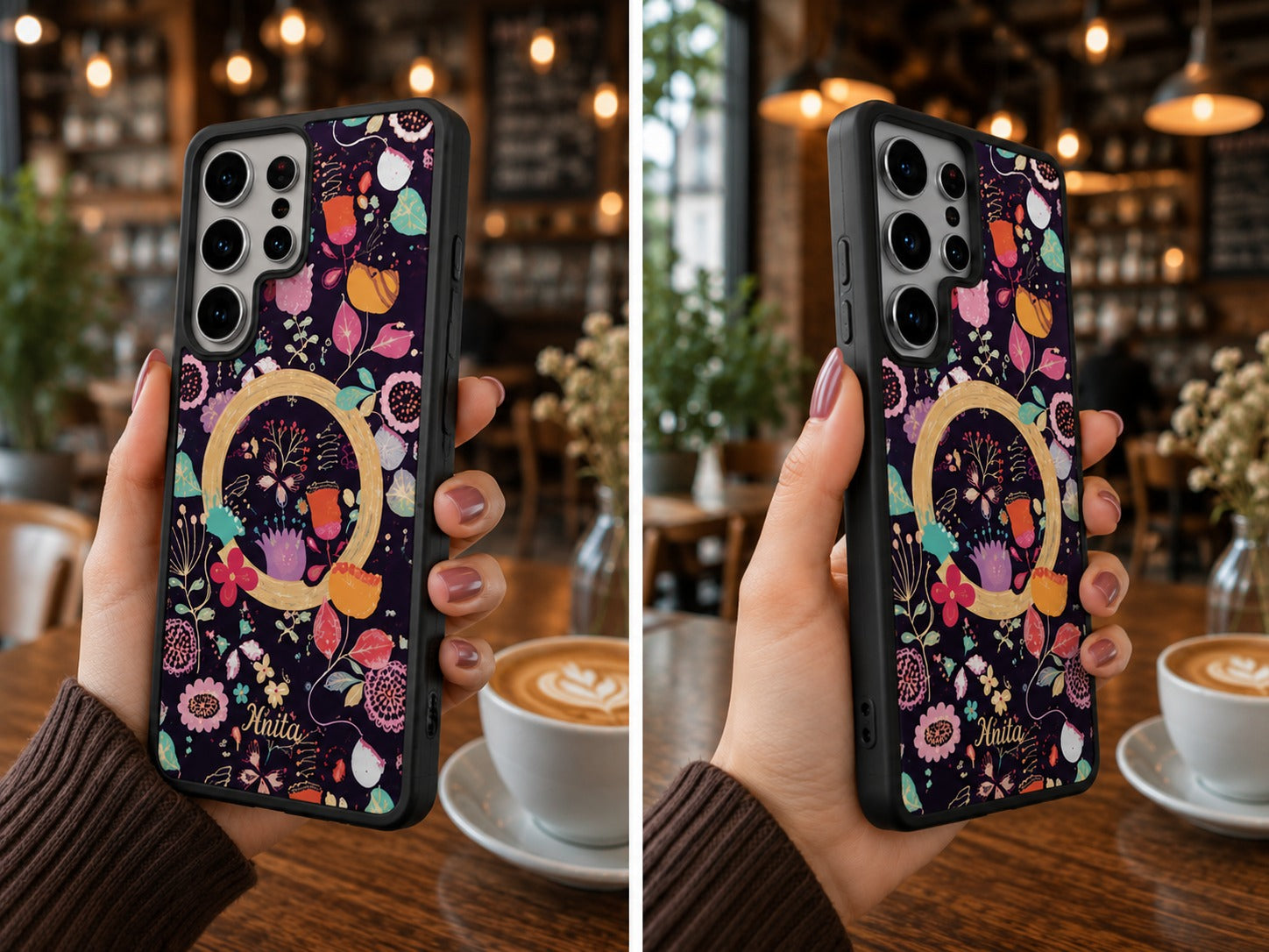 Samsung Galaxy S26 Ultra Premium Shockproof Flower Printed Magsafe Mobile Cover