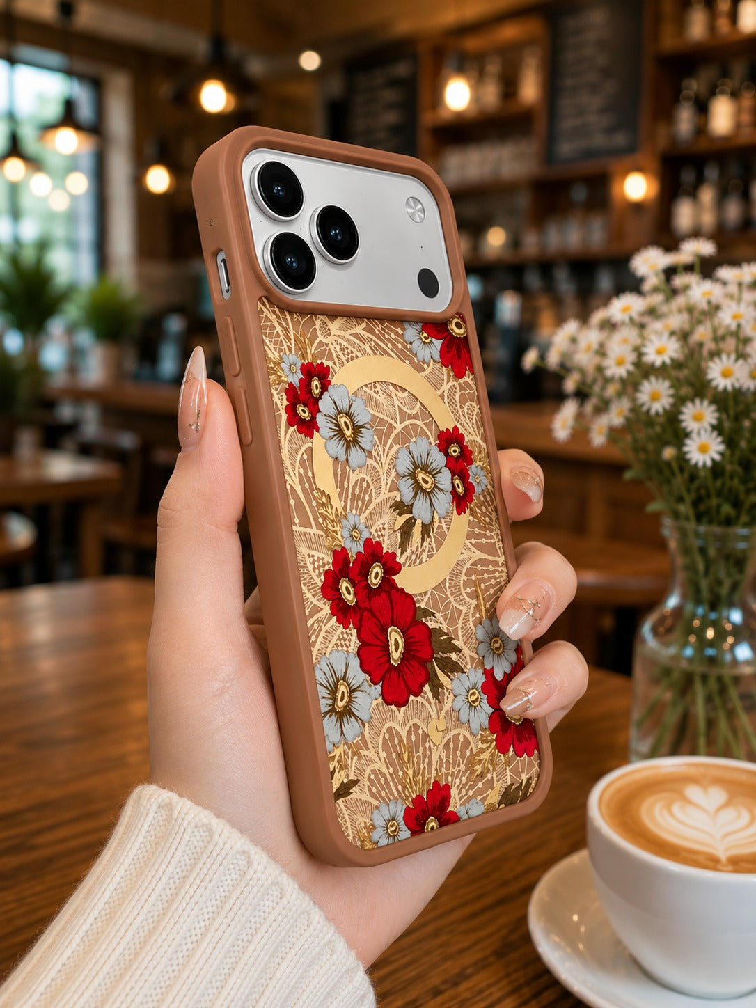 Premium Shockproof Flower Printed Magsafe Mobile Cover